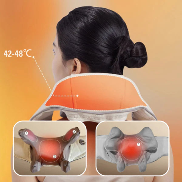 Massagers for neck and shoulder with heat