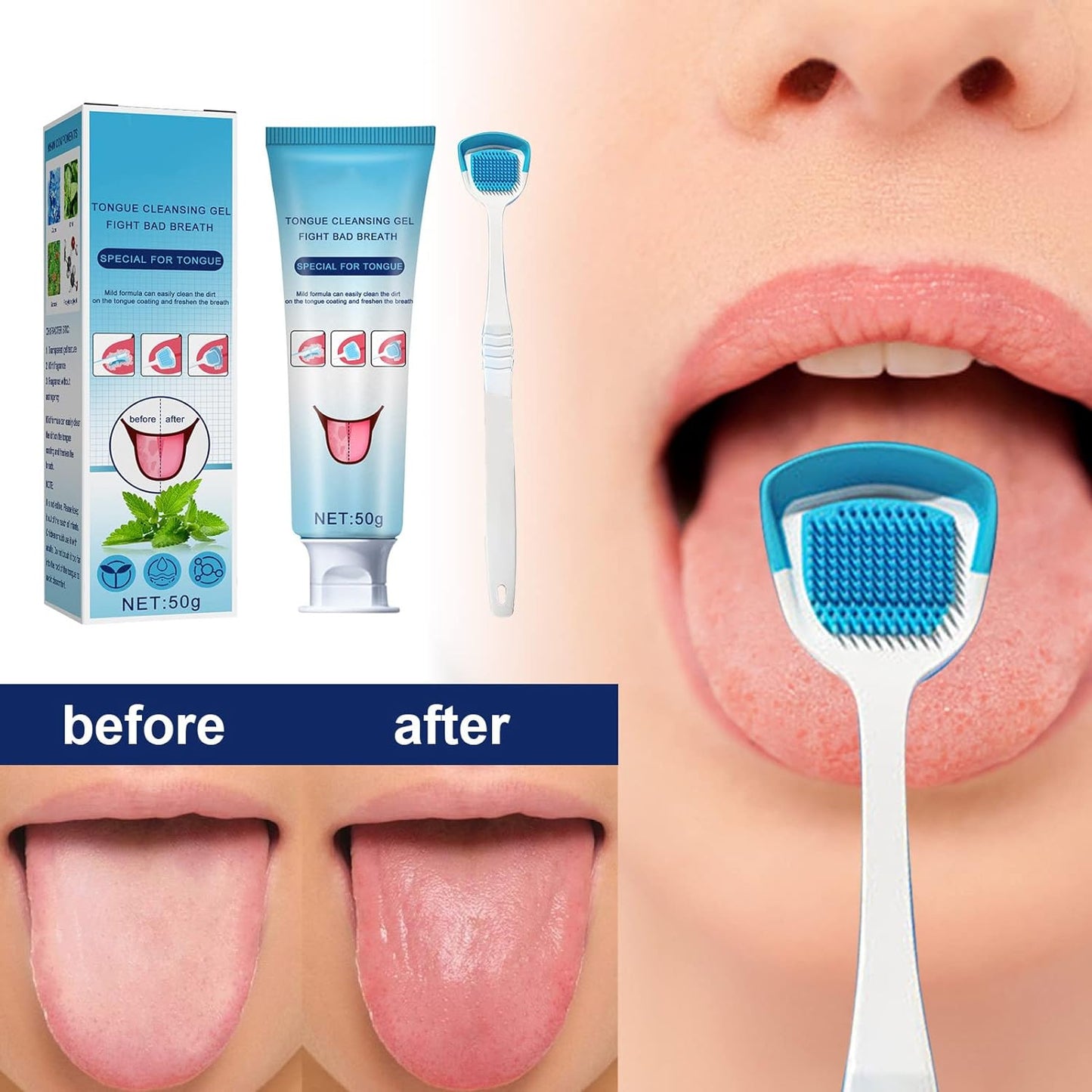 Tongue Cleaning Gel Set