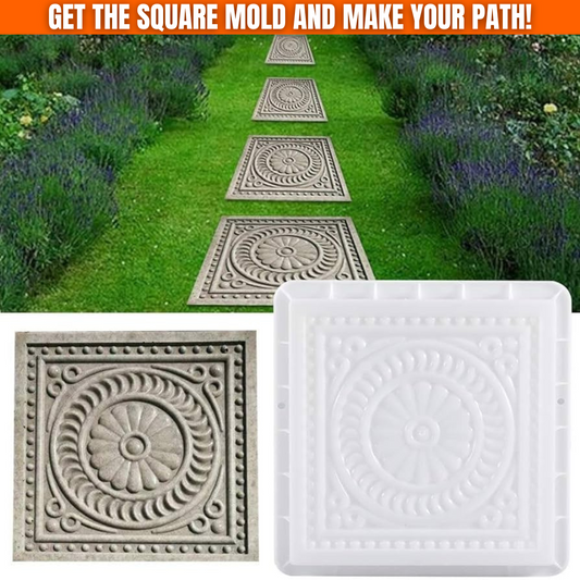 Square DIY Garden Plastic Concrete Molds